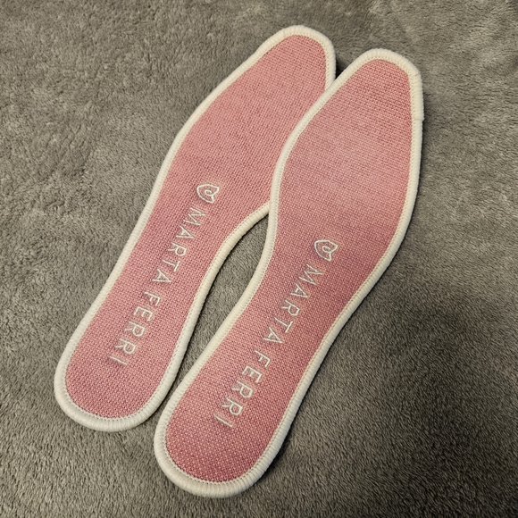 Rothy's x Marta Ferri Pink and Red Merino Wool Square Flat Flame Azalea Size 8.5 - Picture 10 of 16